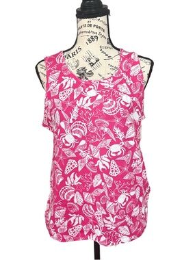 NWT Coral Bay Sleeveless Tropical Print Tank Top